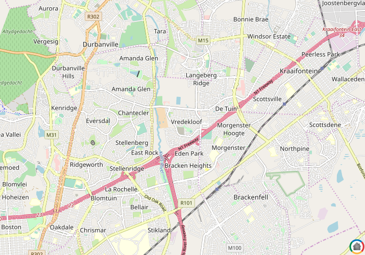 Map location of Vredekloof